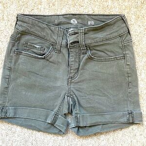🌟 High Waisted Green Denim Shorts - Size 1